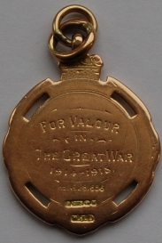 Military Medal awarded for valour - back